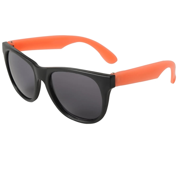 Neon Orange color option for Neon Sunglasses   Black Frame