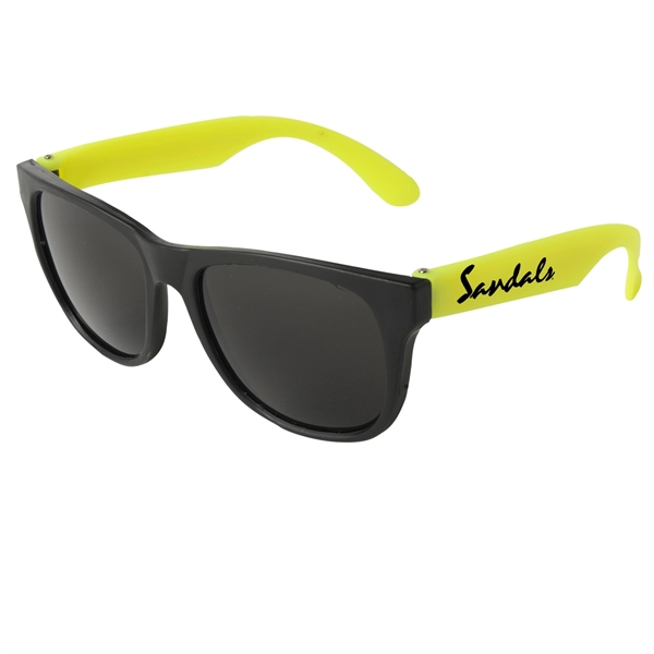 Neon Yellow color option for Neon Sunglasses   Black Frame