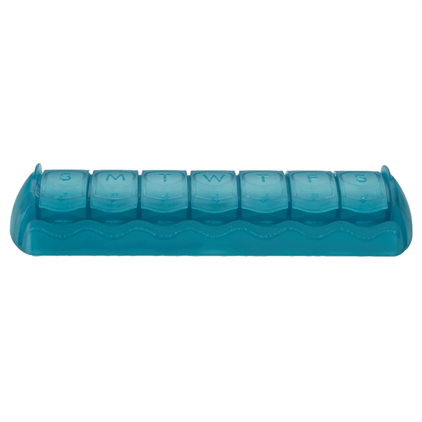 Translucent Aqua color option for 7 Day Med Minder Pill Case