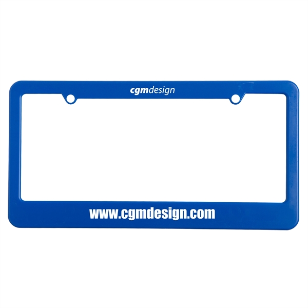Blue color option for License Plate Frame (2 Holes   Straight Bottom)