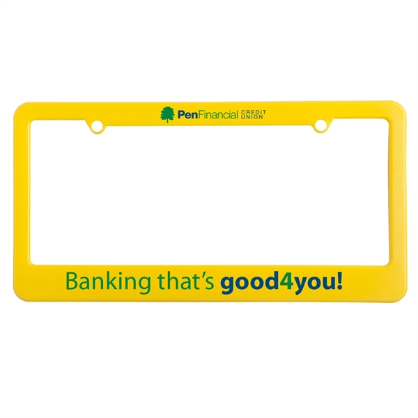 Yellow color option for License Plate Frame (2 Holes   Straight Bottom)