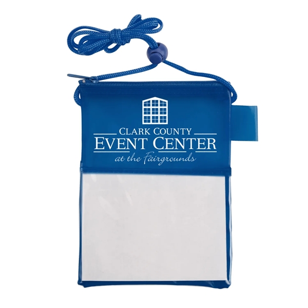Translucent Blue color option for Tradeshow Badge Holder