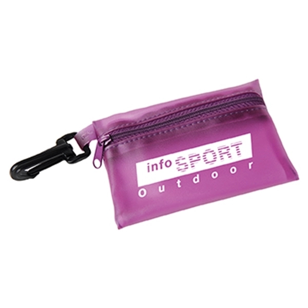 Translucent Purple color option for Mini First Aid Kit With Carabiner