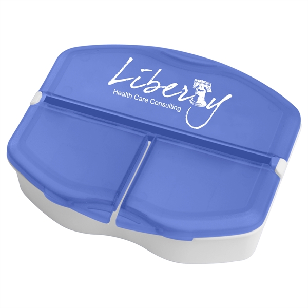 Translucent Blue color option for 3 Compartment Pill Box   Tri Minder