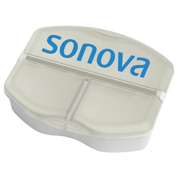 Translucent Frost color option for 3 Compartment Pill Box   Tri Minder