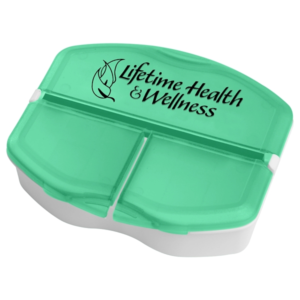 Translucent Green color option for 3 Compartment Pill Box   Tri Minder
