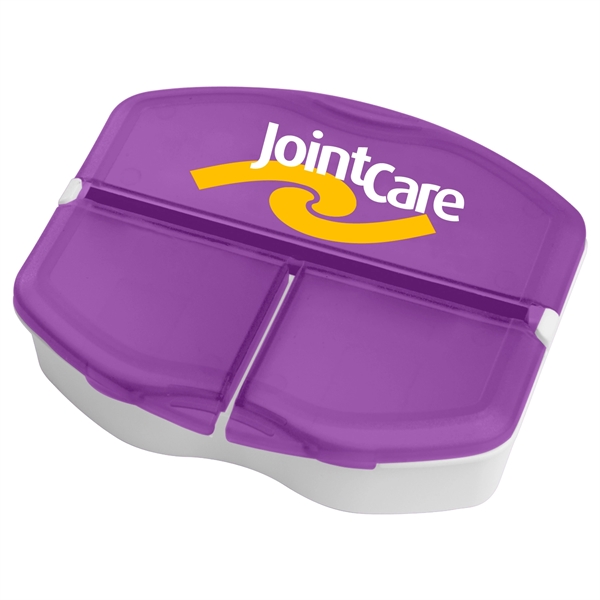 Translucent Purple color option for 3 Compartment Pill Box   Tri Minder
