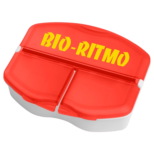 Translucent Red color option for 3 Compartment Pill Box   Tri Minder