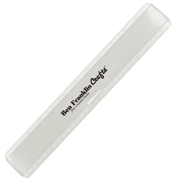 Translucent Frost color option for 12" Plastic Ruler