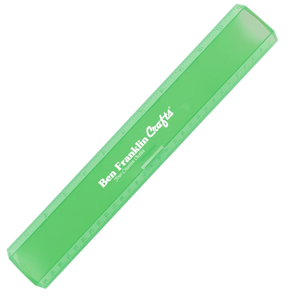 Translucent Green color option for 12" Plastic Ruler