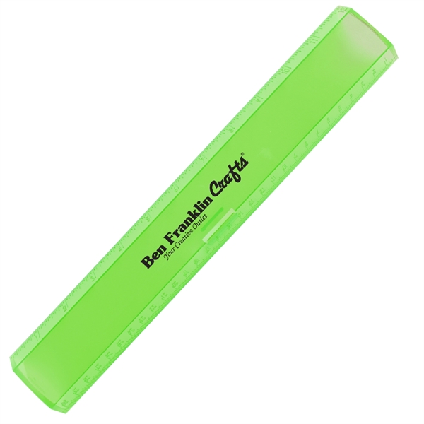 Translucent Lime color option for 12" Plastic Ruler