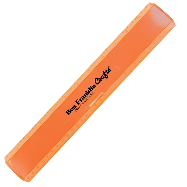 Translucent Orange color option for 12" Plastic Ruler