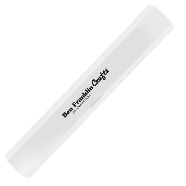 White color option for 12" Plastic Ruler