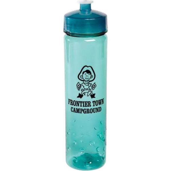 Translucent Aqua color option for 24 Oz Plastic Sports Water Bottle