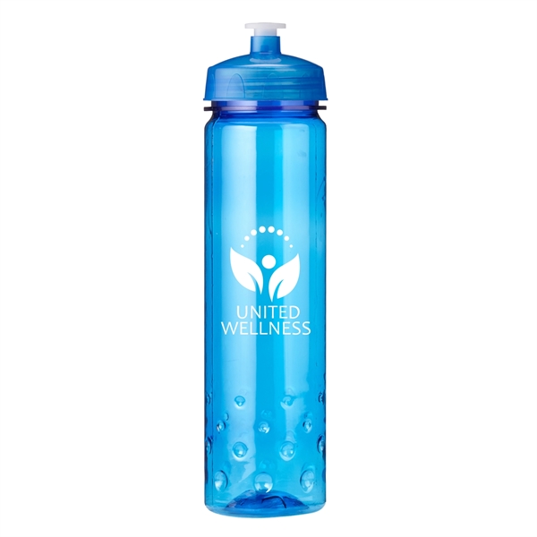 Translucent Blue color option for 24 Oz Plastic Sports Water Bottle
