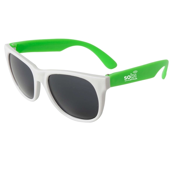 Neon Green color option for Neon Sunglasses   White Frame
