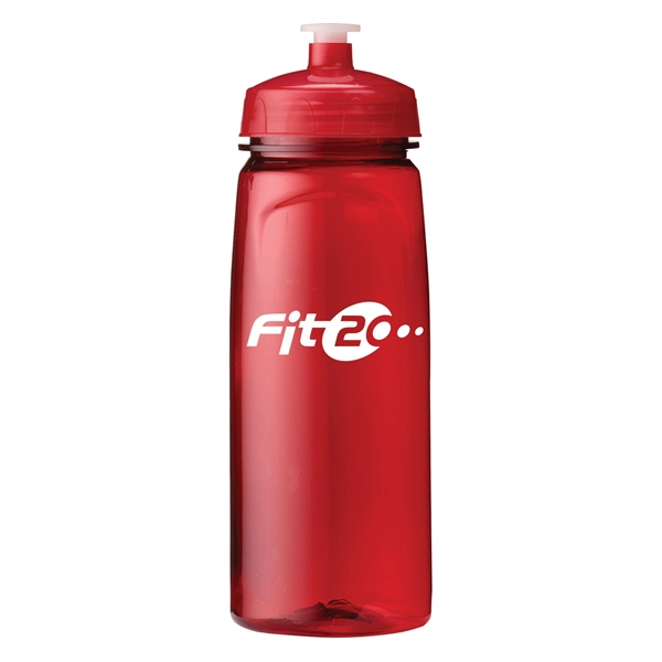 Translucent Red color option for 24 Oz Polysure Grip'n Sip Sports Squeeze Bottle