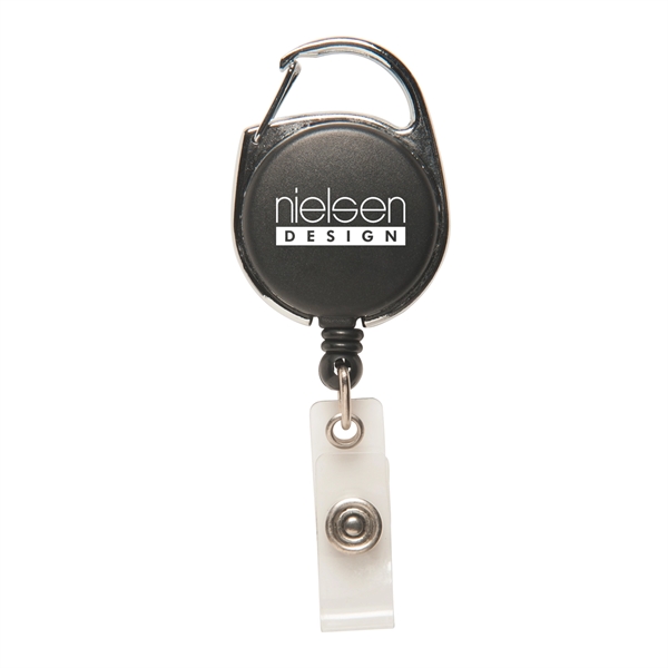Black color option for Retractable Badge Holder With Carabiner