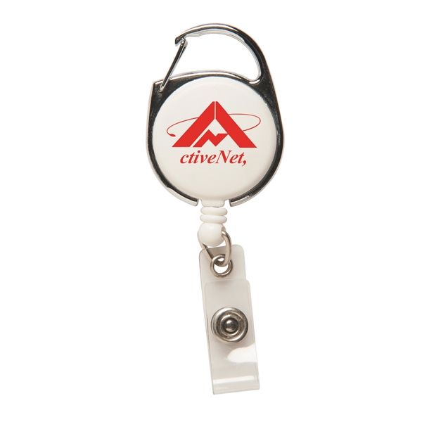 White color option for Retractable Badge Holder With Carabiner