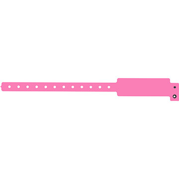 Day Glow Pink color option for 1" Super Plastic Wristband