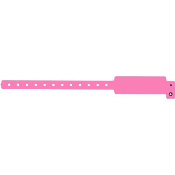Pink color option for 1" Super Plastic Wristband