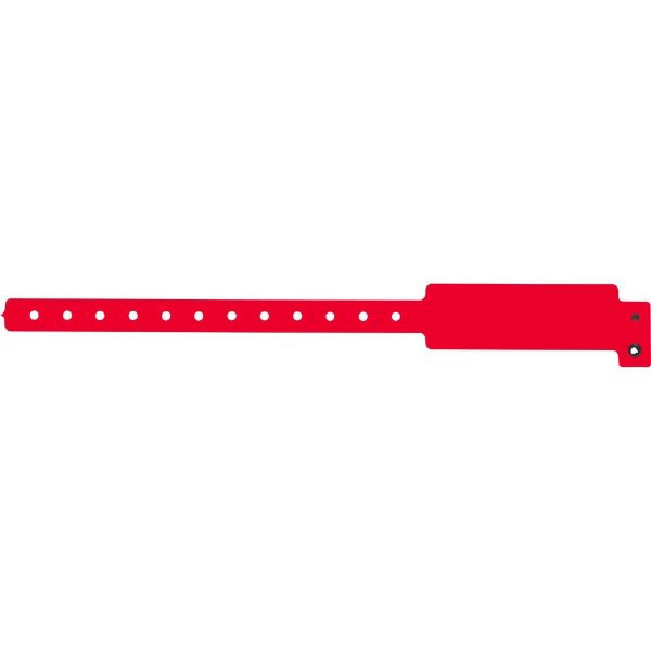 Red color option for 1" Super Plastic Wristband