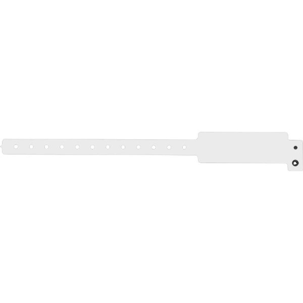 White color option for 1" Super Plastic Wristband