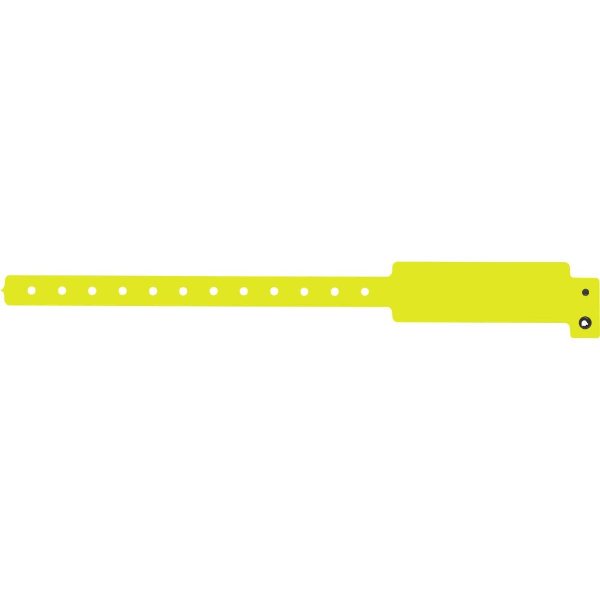 Yellow color option for 1" Super Plastic Wristband