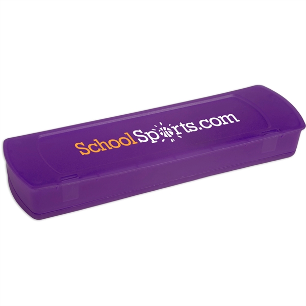 Translucent Purple color option for Plastic School Supply Case