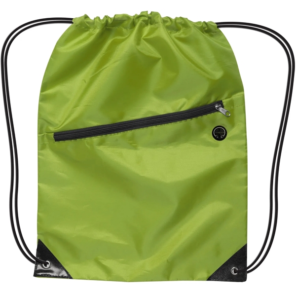 Lime color option for Drawstring Sports Backpack With Zipper