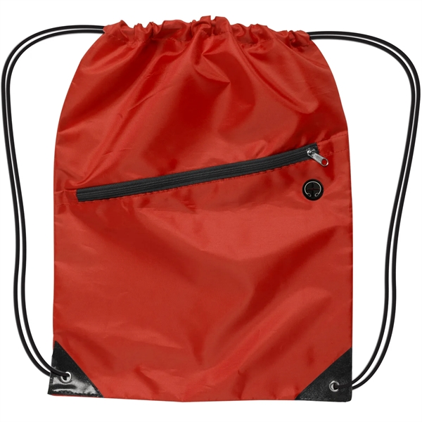 Red color option for Drawstring Sports Backpack With Zipper