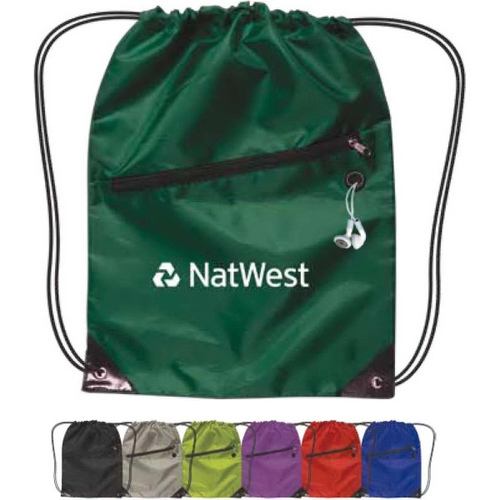 Main photo of Drawstring Sports Backpack With Zipper