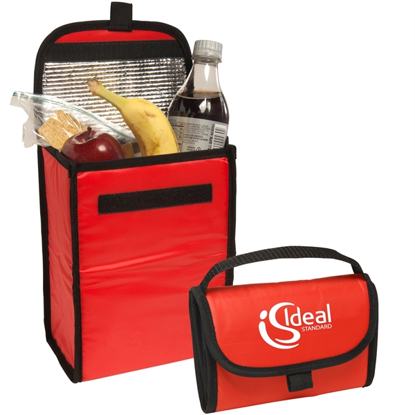 Red color option for Nylon Foldable Insulated Lunch Bag