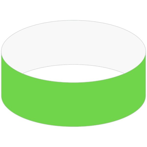 Green color option for 1" Tyvek Tear Stub Wristband