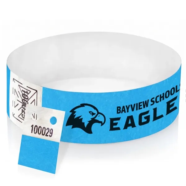 Neon Blue 2925 color option for 1" Tyvek Tear Stub Wristband