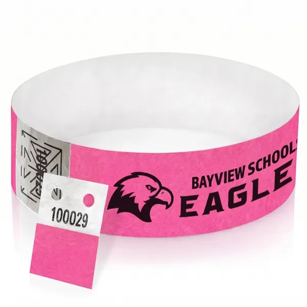 Neon Pink 806 color option for 1" Tyvek Tear Stub Wristband