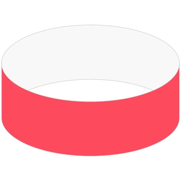 Red color option for 1" Tyvek Tear Stub Wristband