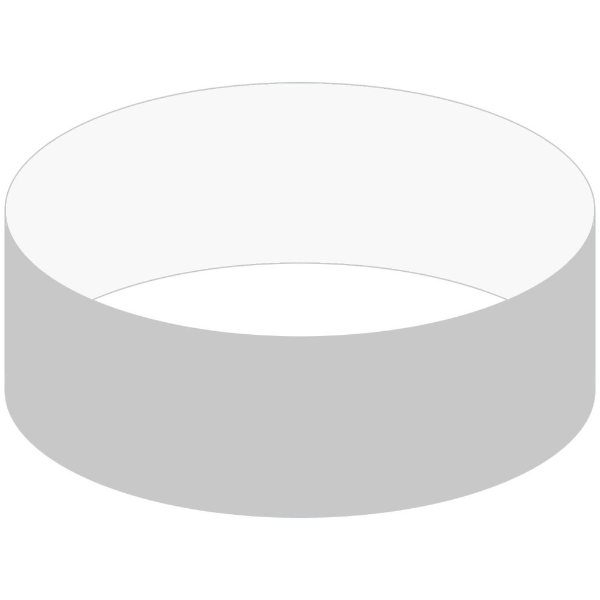 Silver color option for 1" Tyvek Tear Stub Wristband