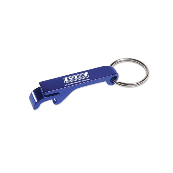 Blue color option for Aluminum Beverage Wrench Bottle Opener With Keychain