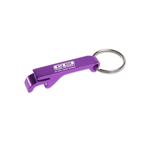 Purple color option for Aluminum Beverage Wrench Bottle Opener With Keychain