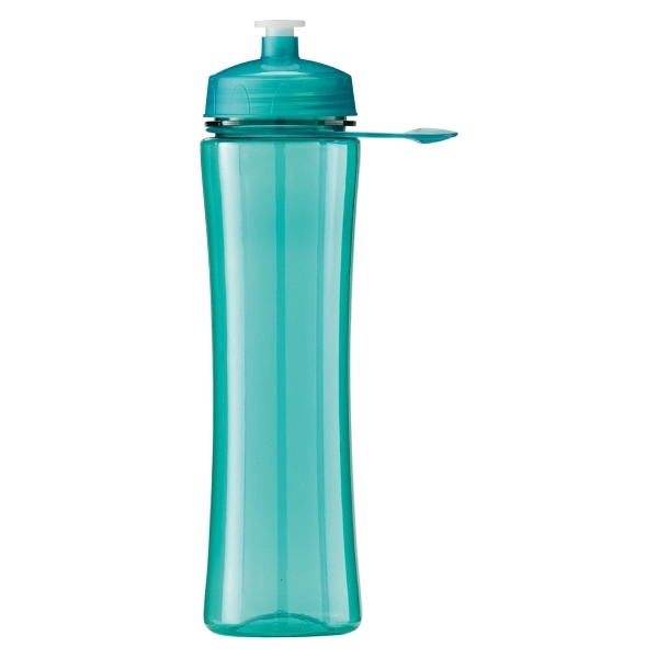 Translucent Aqua color option for 24 Oz Polysure Exertion Plastic Water Bottle W/Grip