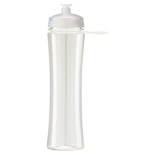 Translucent Clear color option for 24 Oz Polysure Exertion Plastic Water Bottle W/Grip