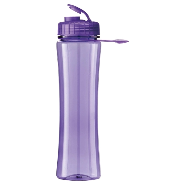 Translucent Purple color option for 24 Oz Polysure Exertion Plastic Water Bottle W/Grip