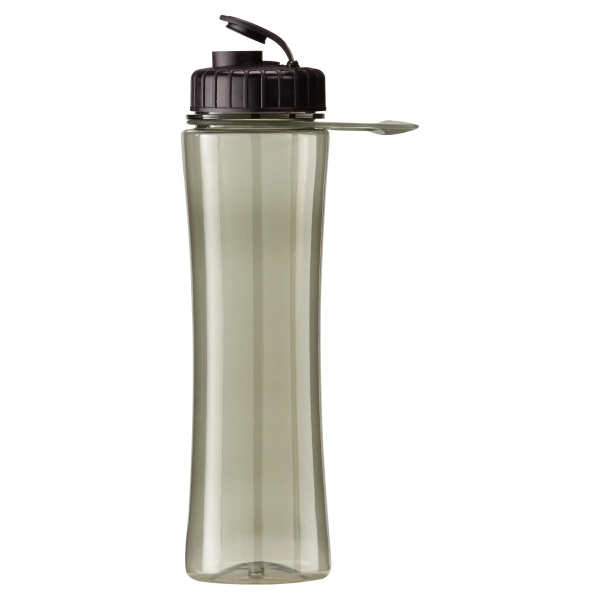 Translucent Smoke color option for 24 Oz Polysure Exertion Plastic Water Bottle W/Grip