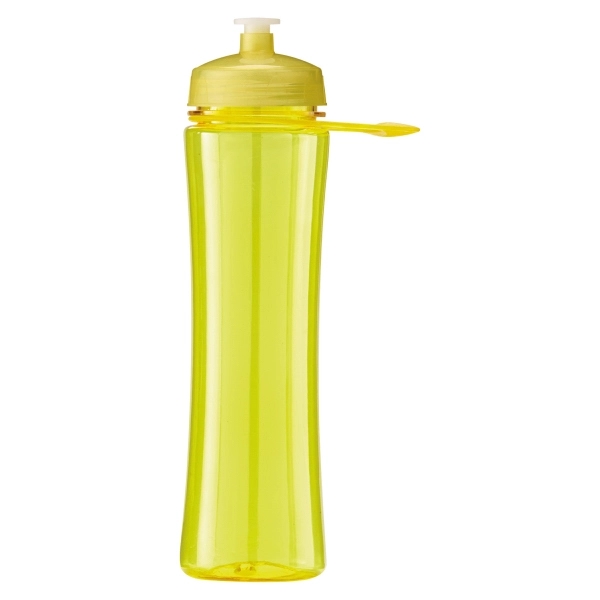 Translucent Yellow color option for 24 Oz Polysure Exertion Plastic Water Bottle W/Grip