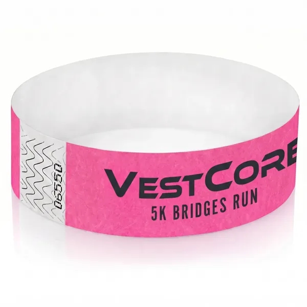 Day Glow Pink 212 color option for 1" Tyvek Wristband