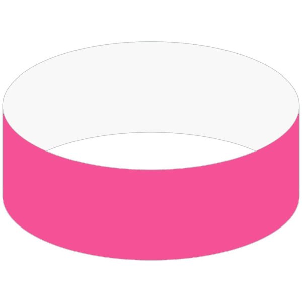 Glow Pink color option for 1" Tyvek Wristband