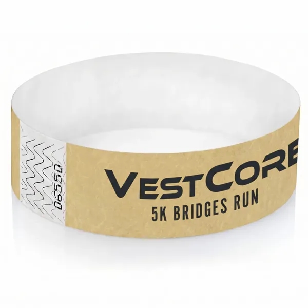 Gold 7501 color option for 1" Tyvek Wristband