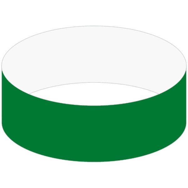 Kelly Green color option for 1" Tyvek Wristband