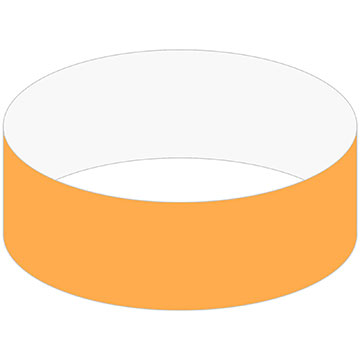 Neon Orange color option for 1" Tyvek Wristband